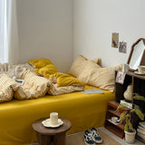 Roomtery Golden Yellow Gingham Bedding Set, view 6