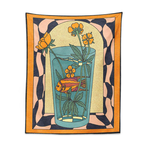 Roomtery Goldfish in a Glass Tapestry