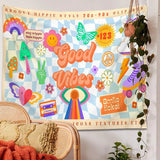 Roomtery Good Vibes Checkered Tapestry, view 2