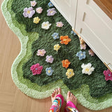 Roomtery Green Blooming Lawn Accent Rug, view 3