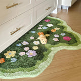 Roomtery Green Blooming Lawn Accent Rug, view 4