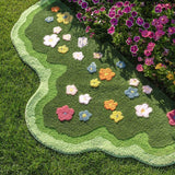Roomtery Green Blooming Lawn Accent Rug, view 5