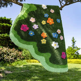 Roomtery Green Blooming Lawn Accent Rug, view 6