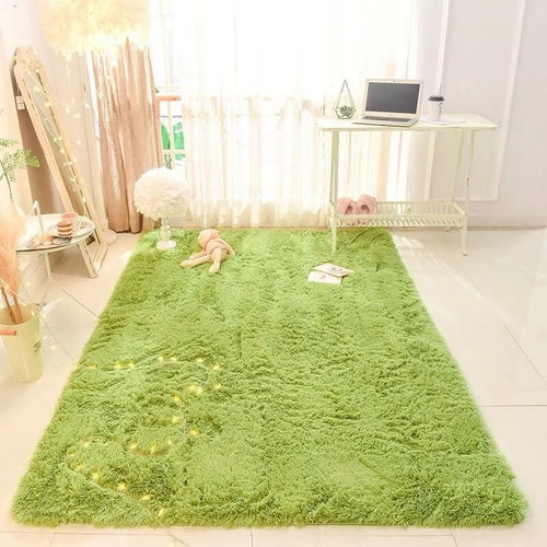 Roomtery Green Grass Fluffy Carpet