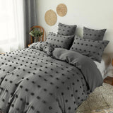 Roomtery Grey Pom Pom Bedding Set, view 3
