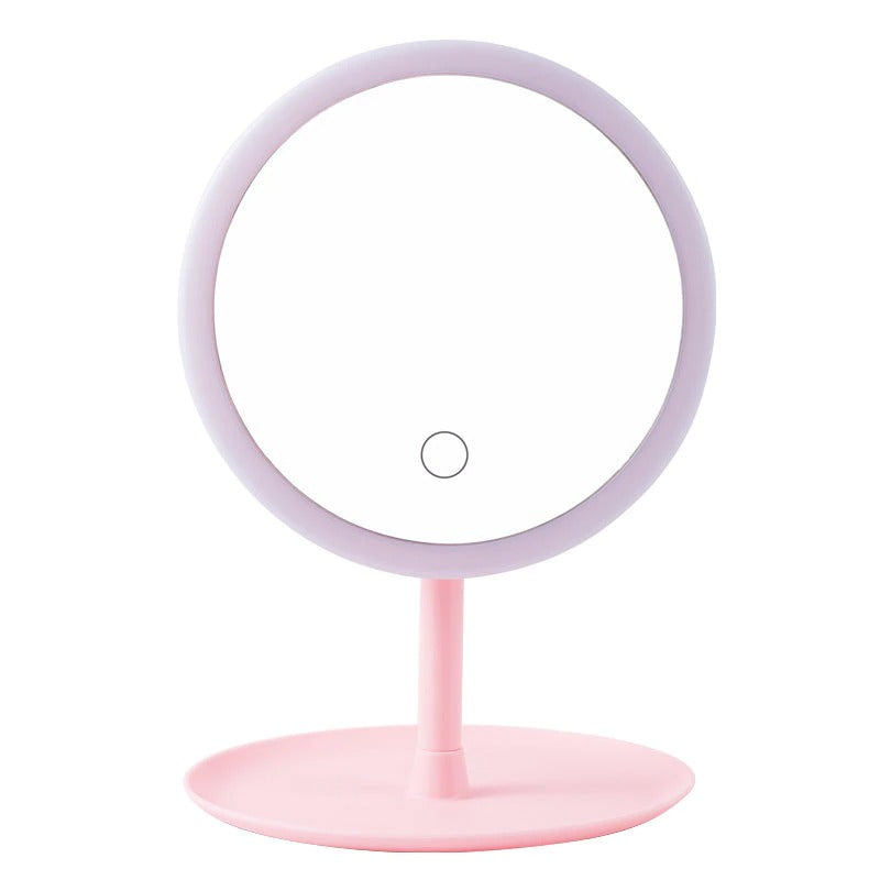 Roomtery Halo Pink Round Makeup Mirror