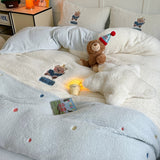 Roomtery Happy Bear Fluffy Sherpa Bedding Set, view 5