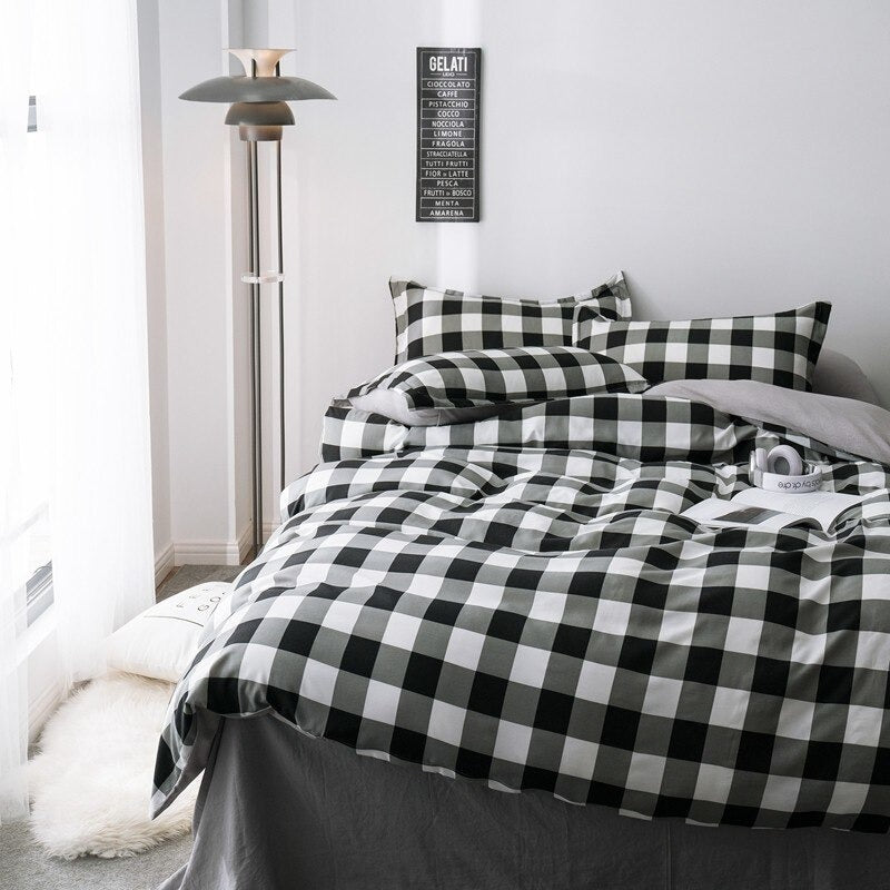 Roomtery Heavy Grid Bedding Set
