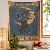 Roomtery Hello Darkness Witchy Cat Tapestry, view 3