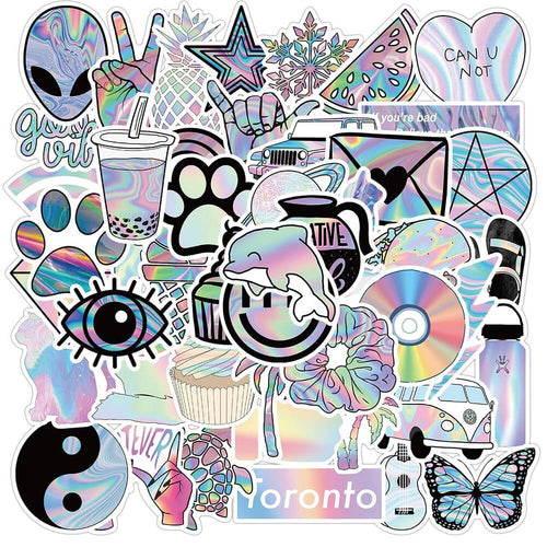 Roomtery Holographic Alien Sticker Pack