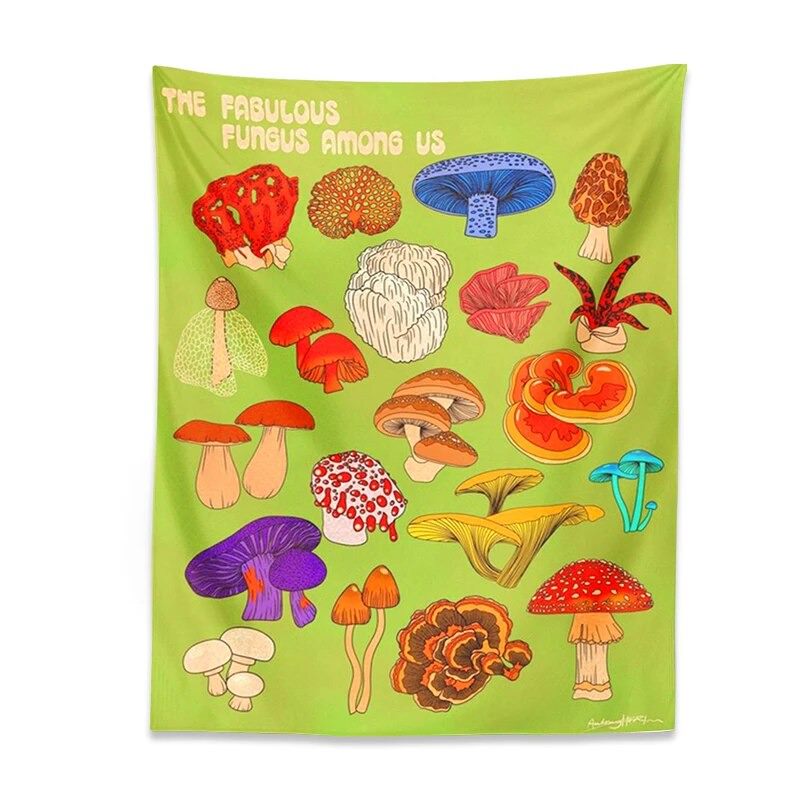 Roomtery Indie Fungus Mushrooms Tapestry