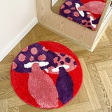 Roomtery Indie Mushrooms Round Accent Rug, view 5