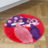 Roomtery Indie Mushrooms Round Accent Rug, view 6