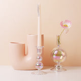Roomtery Iridescent Glass Candle Holder, view 4