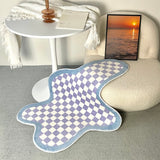 Roomtery Irregular Blob Checkered Accent Rug, view 2