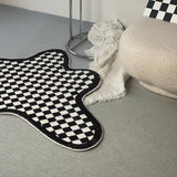 Roomtery Irregular Blob Checkered Accent Rug, view 4
