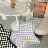 Roomtery Irregular Blob Checkered Accent Rug, view 5