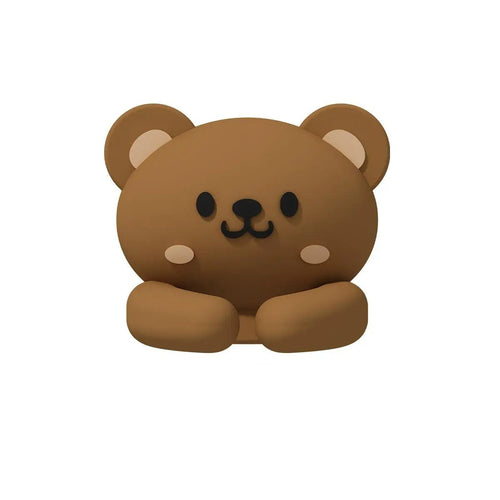 Roomtery Kawaii Brown Bear Cable Organizer Clips (Set of 2)