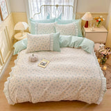 Roomtery Kawaii Grandma Blue Plaid Bedding Duvet Cover Set, view 3