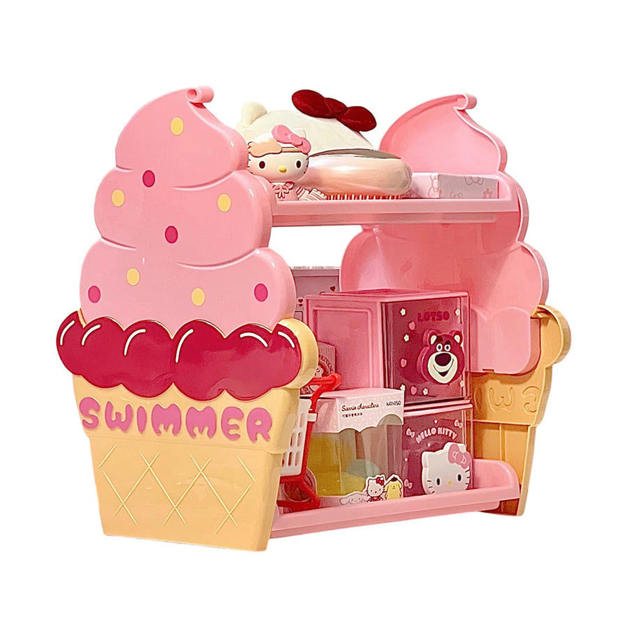 Roomtery Kawaii Icecream Desktop Storage Shelf