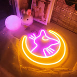 Roomtery Kawaii Moon Cat Neon Sign, view 4