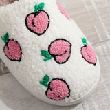 Roomtery Kawaii Peaches Soft Plush House Slippers, view 2