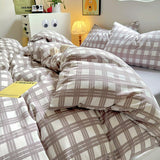 Roomtery Kawaii Plaid Print Bedding Set, view 2
