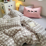 Roomtery Kawaii Plaid Print Bedding Set, view 3