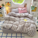 Roomtery Kawaii Plaid Print Bedding Set, view 4