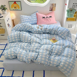 Roomtery Kawaii Plaid Print Bedding Set, view 6