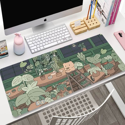 Roomtery Kawaii Plant Aesthetic Large Mouse Pad