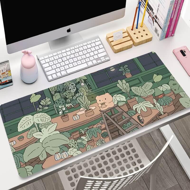 Roomtery Kawaii Plant Aesthetic Large Mouse Pad