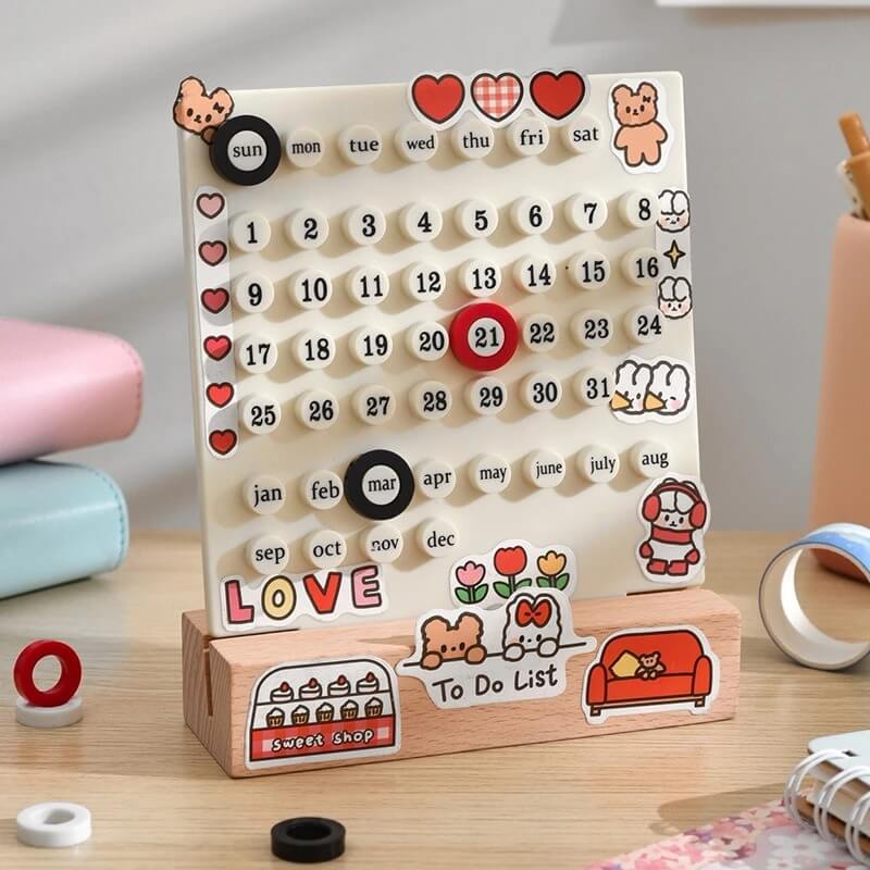 Roomtery Kawaii Table Top Calendar