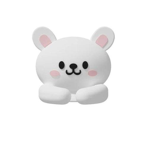 Roomtery Kawaii White Bunny Cable Organizer Clips (Set of 2)