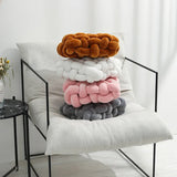 Roomtery Knitted Chunky Plush Cushion, view 3