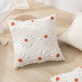 Roomtery Light Beige Tufted Flower Cushion Cover, view 2