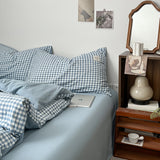 Roomtery Light Blue Gingham Bedding Set, view 4