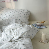 Roomtery Light Blue Tiny Flowers Cotton Bedding Set, view 3