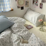 Roomtery Light Blue Tiny Flowers Cotton Bedding Set, view 4