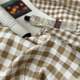 Roomtery Light Brown Gingham Bedding Set, view 2