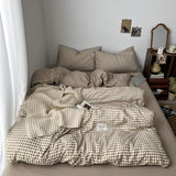 Roomtery Light Brown Gingham Bedding Set, view 3