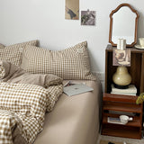 Roomtery Light Brown Gingham Bedding Set, view 4