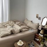 Roomtery Light Brown Gingham Bedding Set, view 6