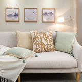 Roomtery Linen Leaves Embroidery Cushion Covers, view 4