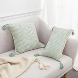 Roomtery Linen Leaves Embroidery Cushion Covers, view 5