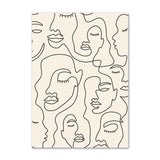 Roomtery Lines and Faces Gallery Wall Canvas Posters, view 4