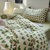 Roomtery Little Green Hearts Pattern Bedding Set, view 2