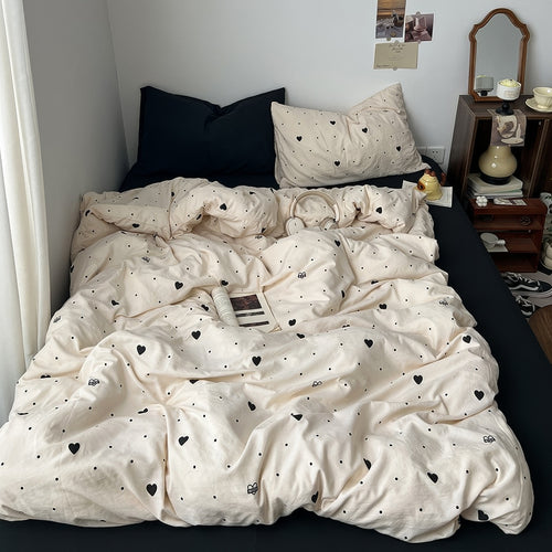 Roomtery Little Hearts & Polka Dots Bedding Set