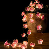 Roomtery Little Pink Flowers Fairy String Lights, view 4