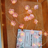 Roomtery Little Pink Flowers Fairy String Lights, view 5